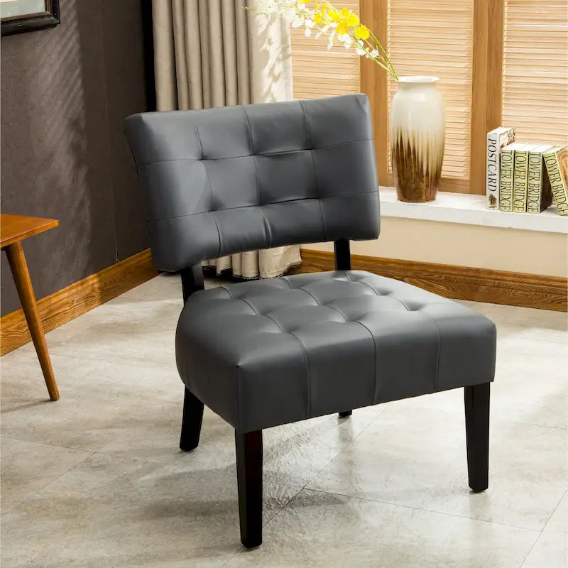 Fauteuil d'appoint capitonné surdimensionné