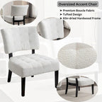 Fauteuil d'appoint capitonné surdimensionné