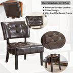 Fauteuil d'appoint capitonné surdimensionné