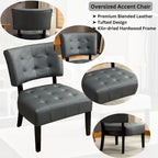 Fauteuil d'appoint capitonné surdimensionné