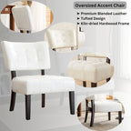 Fauteuil d'appoint capitonné surdimensionné