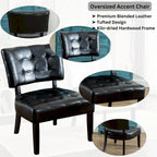 Fauteuil d'appoint capitonné surdimensionné