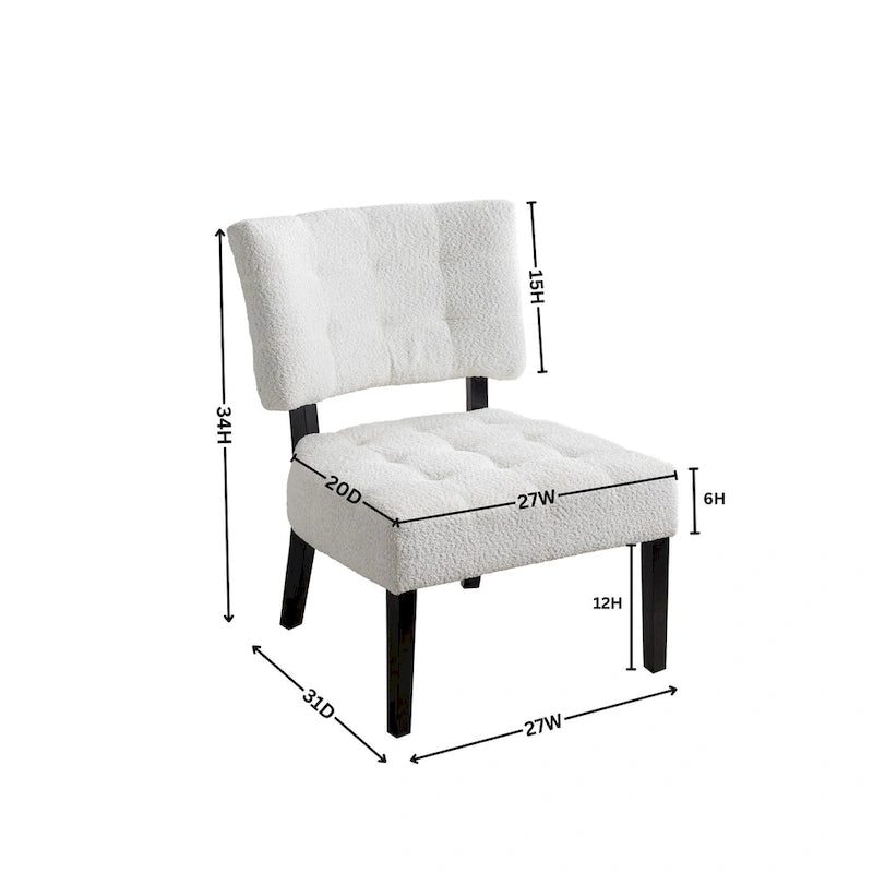 Fauteuil d'appoint capitonné surdimensionné