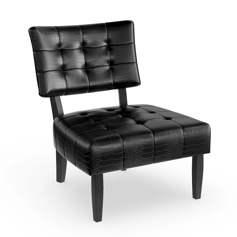 Fauteuil d'appoint capitonné surdimensionné