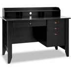 Bureau d'ordinateur en bois avec tiroirs