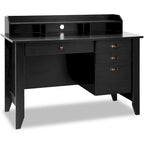 Bureau d'ordinateur en bois avec tiroirs