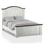 Ensemble de chambre à coucher 4 pièces White Pine avec port USB (lit, commode, miroir et table de chevet)