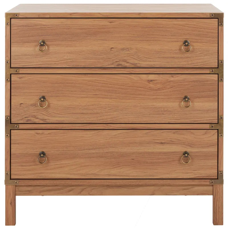 Commode à 3 tiroirs avec quincaillerie dorée