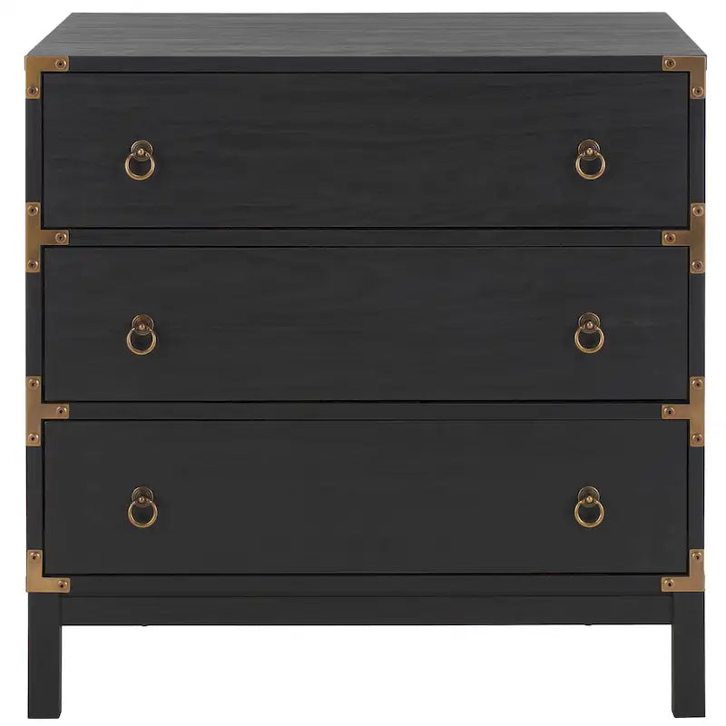 Commode à 3 tiroirs avec quincaillerie dorée
