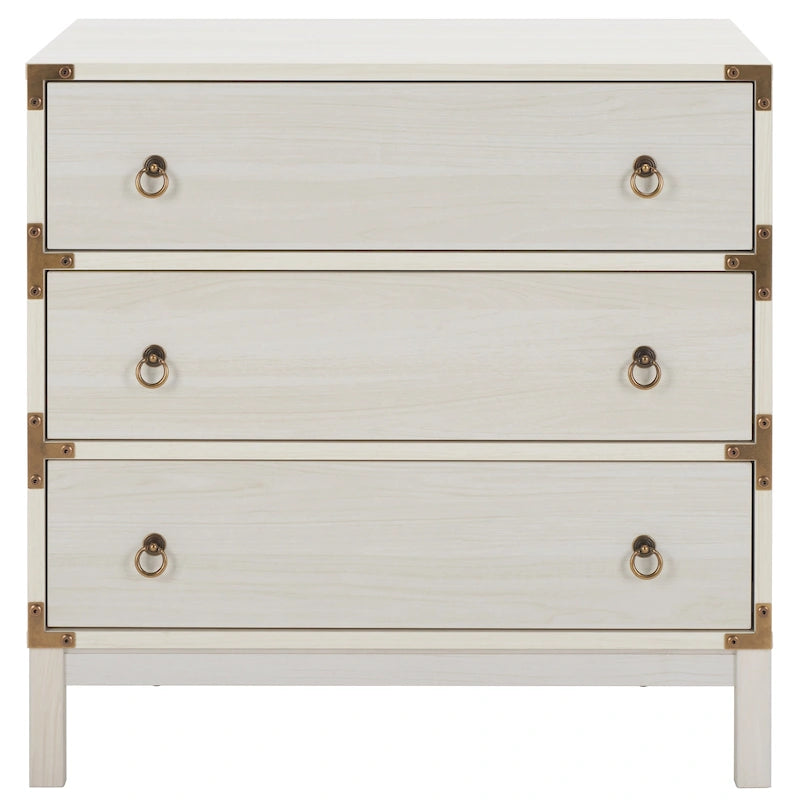 Commode à 3 tiroirs avec quincaillerie dorée