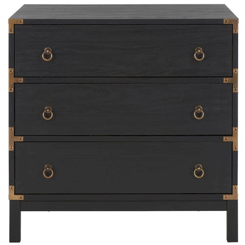 Commode à 3 tiroirs avec quincaillerie dorée