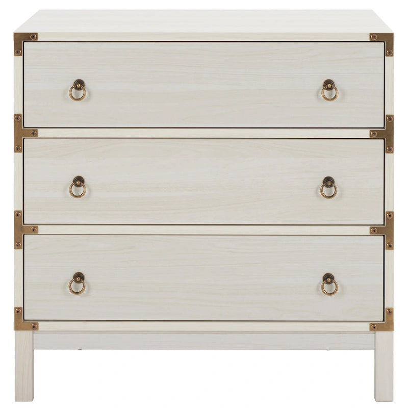 Commode à 3 tiroirs avec quincaillerie dorée