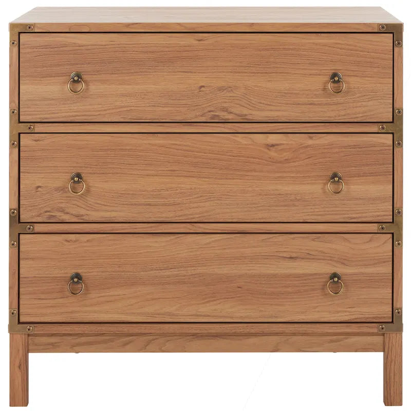 Commode à 3 tiroirs avec quincaillerie dorée