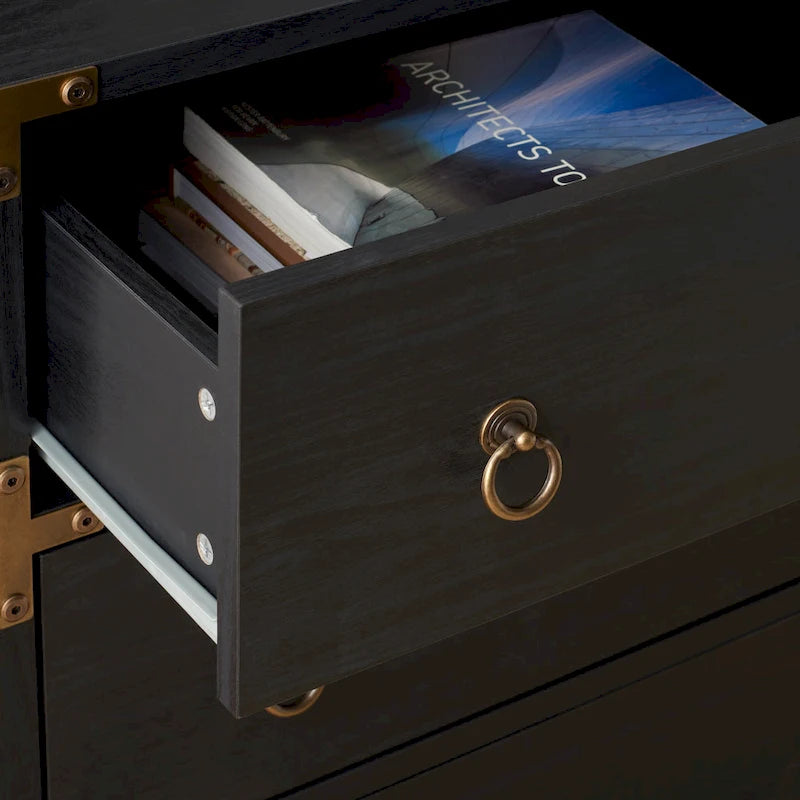 Commode à 3 tiroirs avec quincaillerie dorée