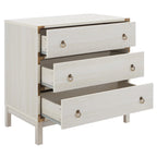 Commode à 3 tiroirs avec quincaillerie dorée