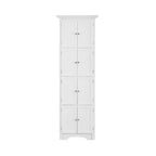 Meuble d'angle de rangement haut avec 8 portes et 4 étagères