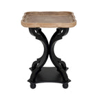 Lot de 2 tables d'appoint rustiques style ferme avec plateau amovible