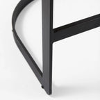 Tabouret de comptoir en tissu crème avec structure en métal doré