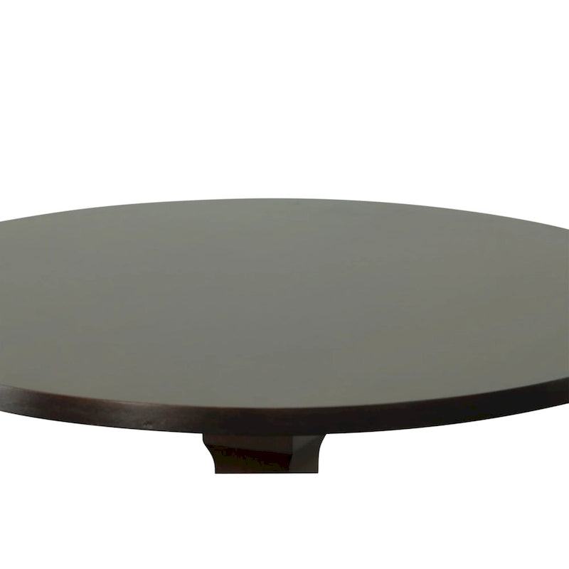 Table de salle à manger à piédestal ronde en bois de 47 pouces