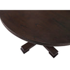 Table de salle à manger à piédestal ronde en bois de 47 pouces