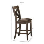 Chaise de comptoir de 24 pouces, ensemble de 2