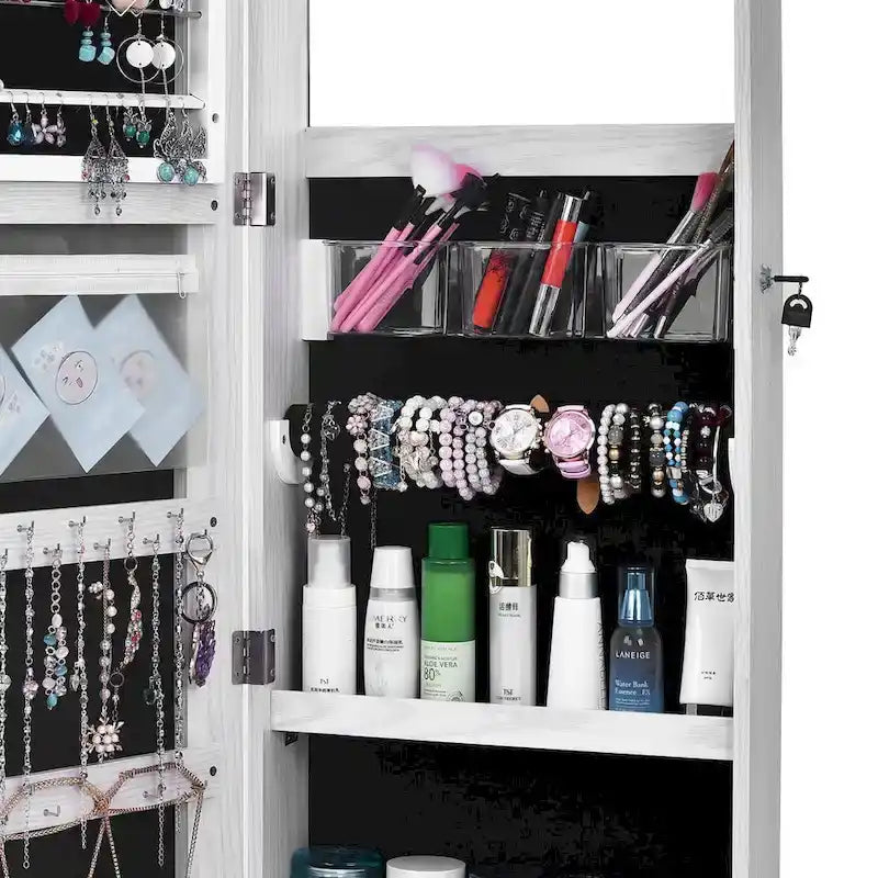 Armoire à bijoux avec miroir pleine longueur