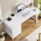 Bureau informatique de 59 pouces avec 3 tiroirs réversibles
