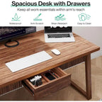 Bureau de direction moderne du milieu du siècle avec tiroir