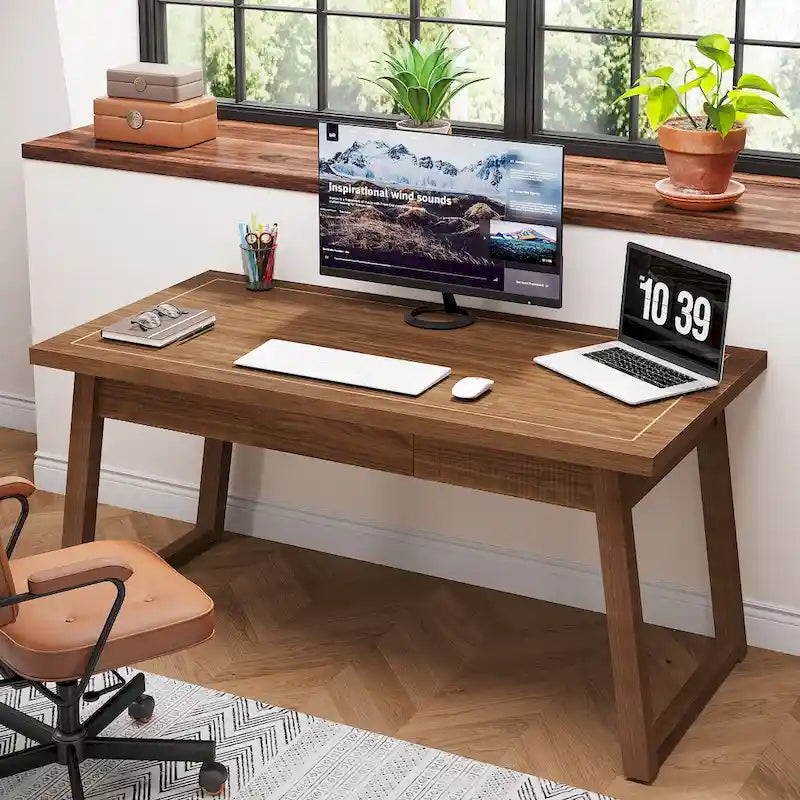 Bureau de direction moderne du milieu du siècle avec tiroir
