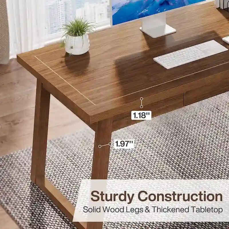 Bureau de direction moderne du milieu du siècle avec tiroir