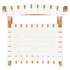 Chaises de salle à manger en cuir tressé avec cadre en bois – Lot de 2