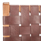 Chaises de salle à manger en cuir tressé avec cadre en bois – Lot de 2