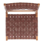 Chaises de salle à manger en cuir tressé avec cadre en bois – Lot de 2