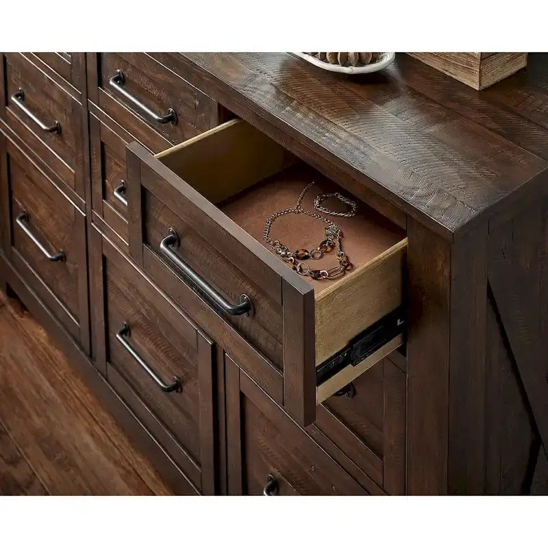 Ensemble de chambre à coucher 5 pièces en bois massif avec rangements