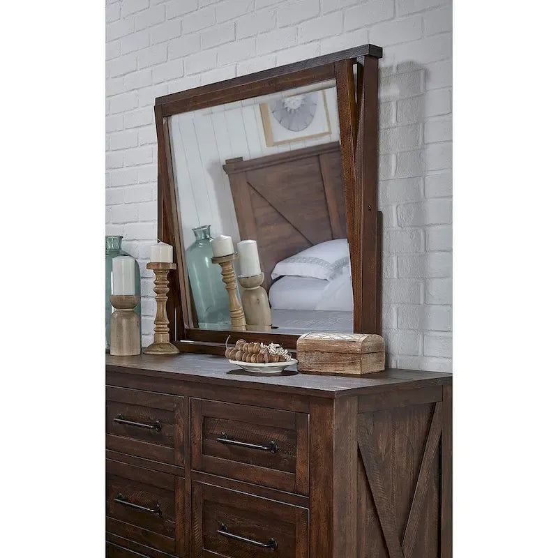 Ensemble de chambre à coucher 5 pièces en bois massif avec rangements
