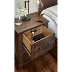 Ensemble de chambre à coucher 5 pièces en bois massif avec rangements
