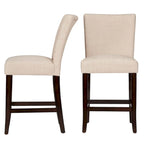 Tabourets de bar hauts à dossier haut Parson Classic en lin (lot de 2)