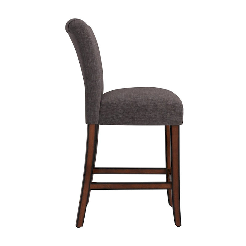 Tabourets de bar hauts à dossier haut Parson Classic en lin (lot de 2)