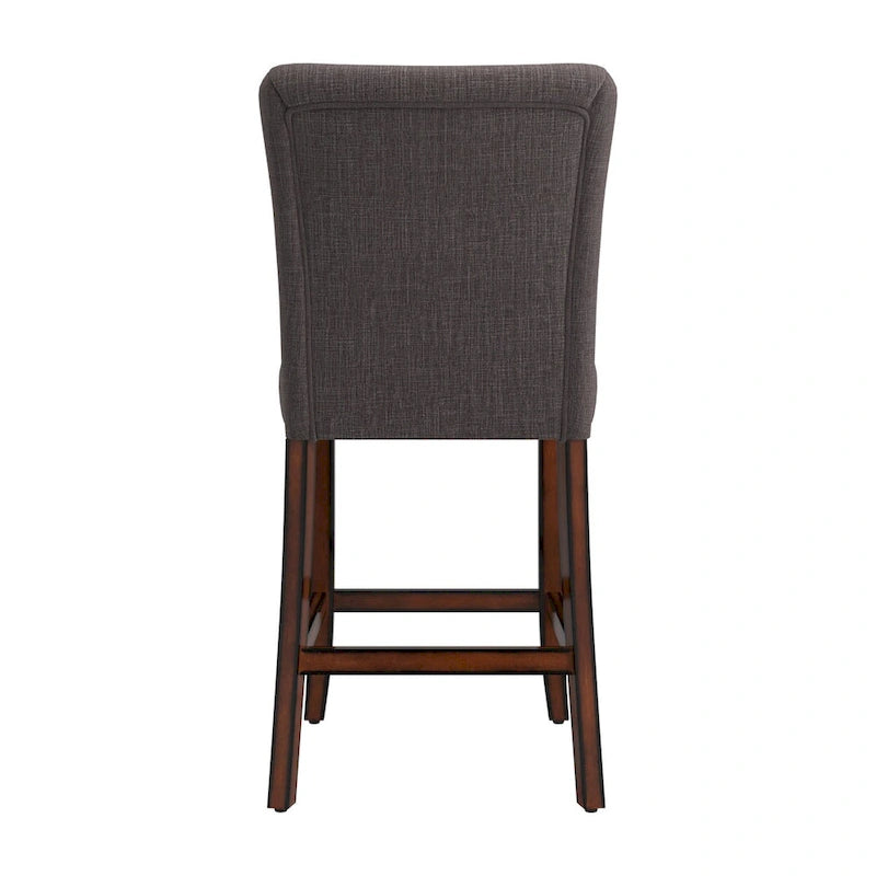 Tabourets de bar hauts à dossier haut Parson Classic en lin (lot de 2)