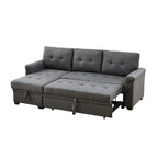 Canapé d'angle réversible avec méridienne de rangement
