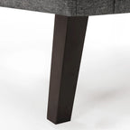 Fauteuil d'appoint en lin de style Mid-Century Modern avec dossier capitonné