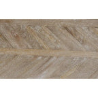Console traditionnelle de 60 pouces avec étagère inférieure, bois de manguier