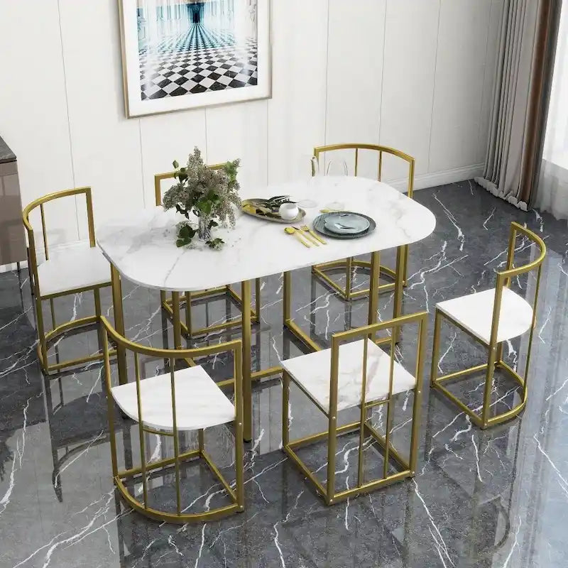 Ensemble table et chaises de salle à manger 7 pièces