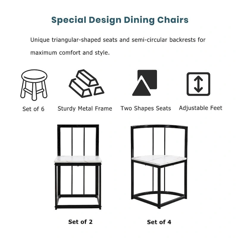 Ensemble table et chaises de salle à manger 7 pièces