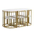 Ensemble table et chaises de salle à manger 7 pièces