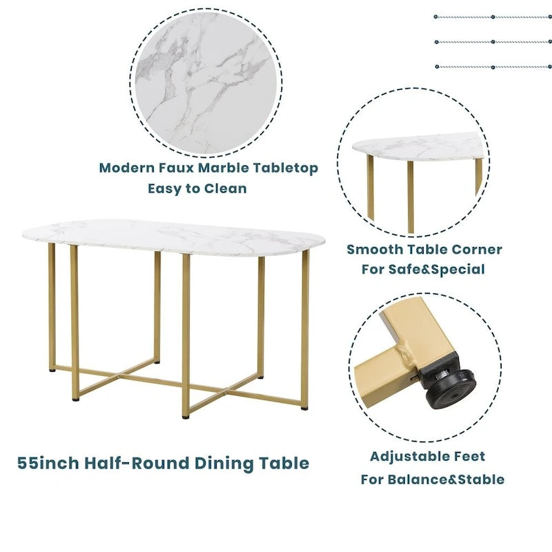 Ensemble table et chaises de salle à manger 7 pièces