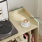 Meuble tourne-disque avec rangement pour disques vinyles