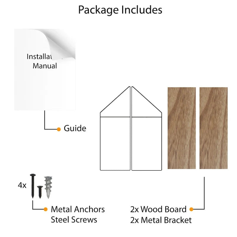 Étagères murales flottantes à 2 niveaux avec supports métalliques, 17x6, finition bois brûlé