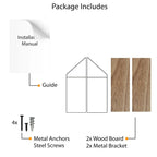 Étagères murales flottantes à 2 niveaux avec supports métalliques, 17x6, finition bois brûlé