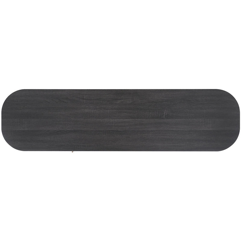 Meuble TV 2 portes tambour et 1 porte vitrée - 59Lx15Px24H